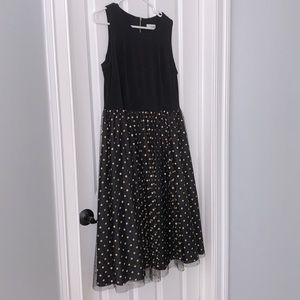 Calvin Klein women’s black & gold dress in size 14